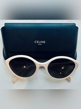 Like New! Celine Paris Ivory Cat EyeSunglasses